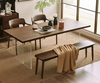 RC7181餐桌+RC7170长凳+RC7168餐椅